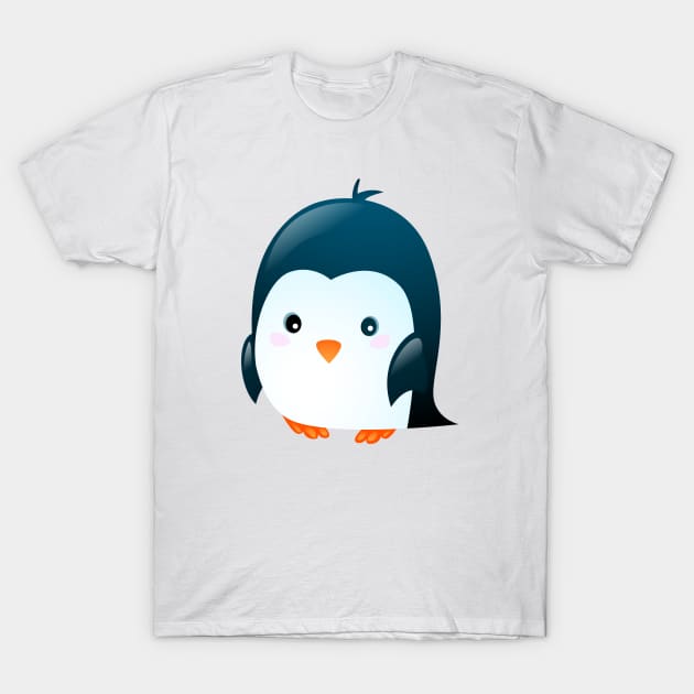 Beautiful Penguin Cartoon Art Print T-Shirt by MariaStore